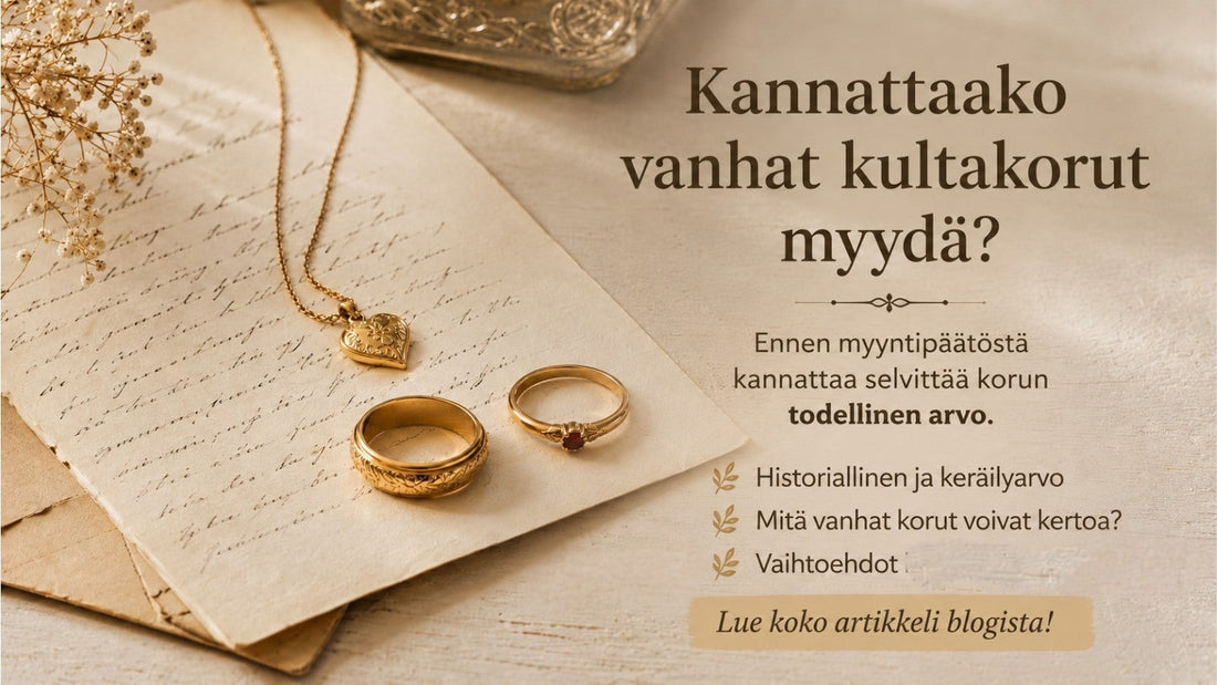Kannattaako vanhat kultakorut myydä? Lue tämä ensin